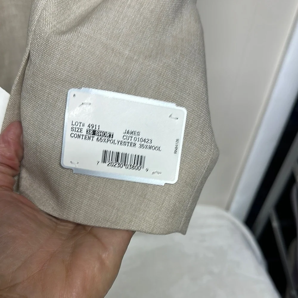 Cream Blazer with Classic Tailoring and Structured Shoulders NWT